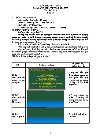 Bài thuyết trình Tiếng Anh Lớp 10 - Unit 12: Music - Lesson 3: Listening - Dương Mỹ Phương