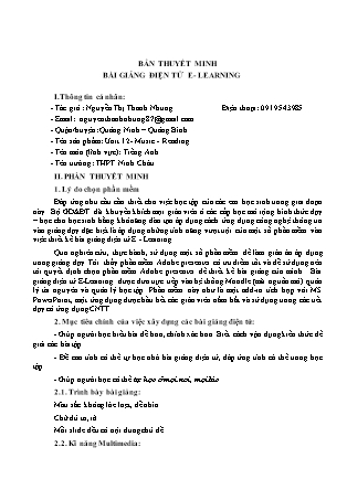 Bài thuyết trình Tiếng Anh Lớp 10 - Unit 12: Music - Reading - Nguyễn Thị Thanh Nhung